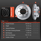 Set of 4 Drilled & Slotted Rotors for Chevy Express 2500