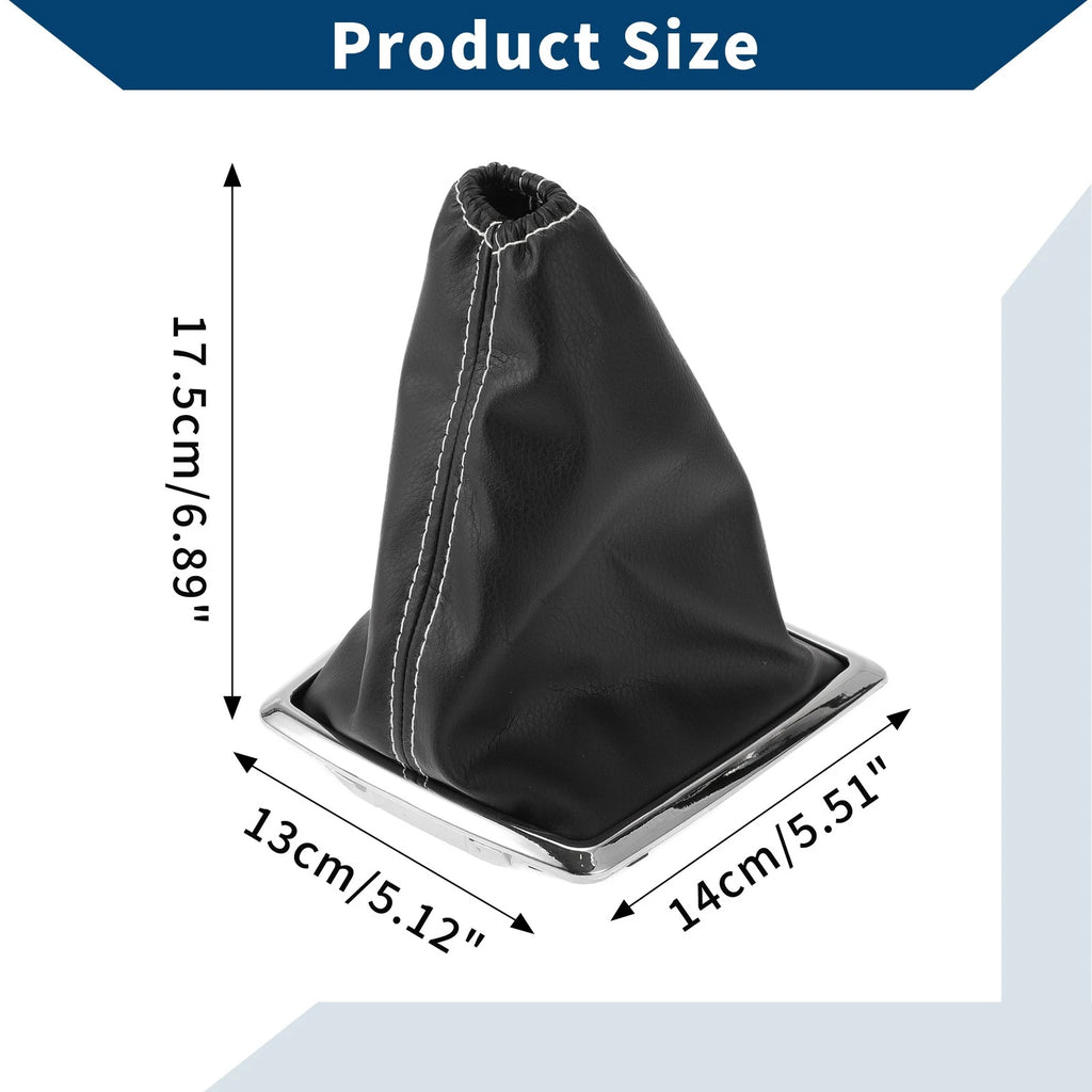 1 Pc Gear Shift Gaiter for Ford Focus (2005–2012) Black White Leather
