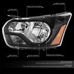 OE Style Black Housing Amber Corner Headlight for Ford Transit 150-350 (2015–2023)