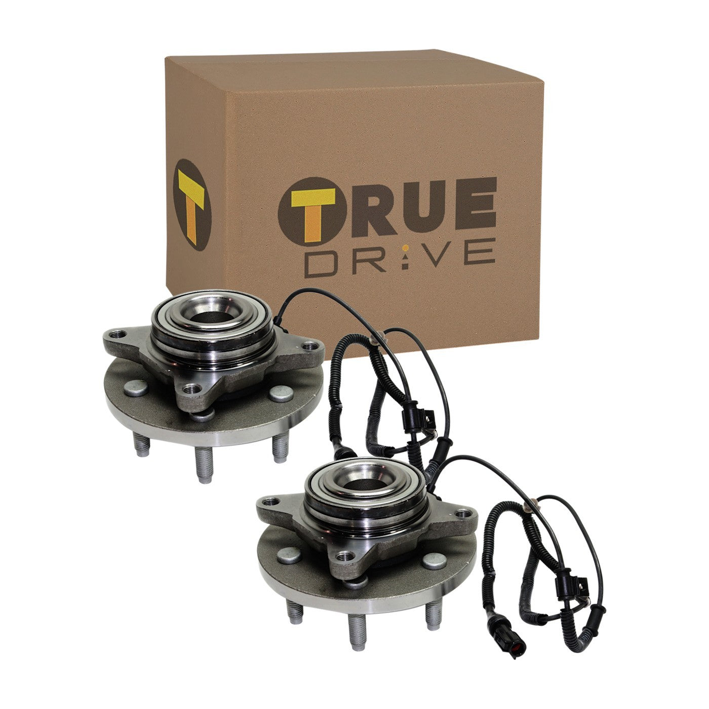 Set of 2 Wheel Hubs for Ford Expedition (2007–2010) Front with Bearing & Sensor