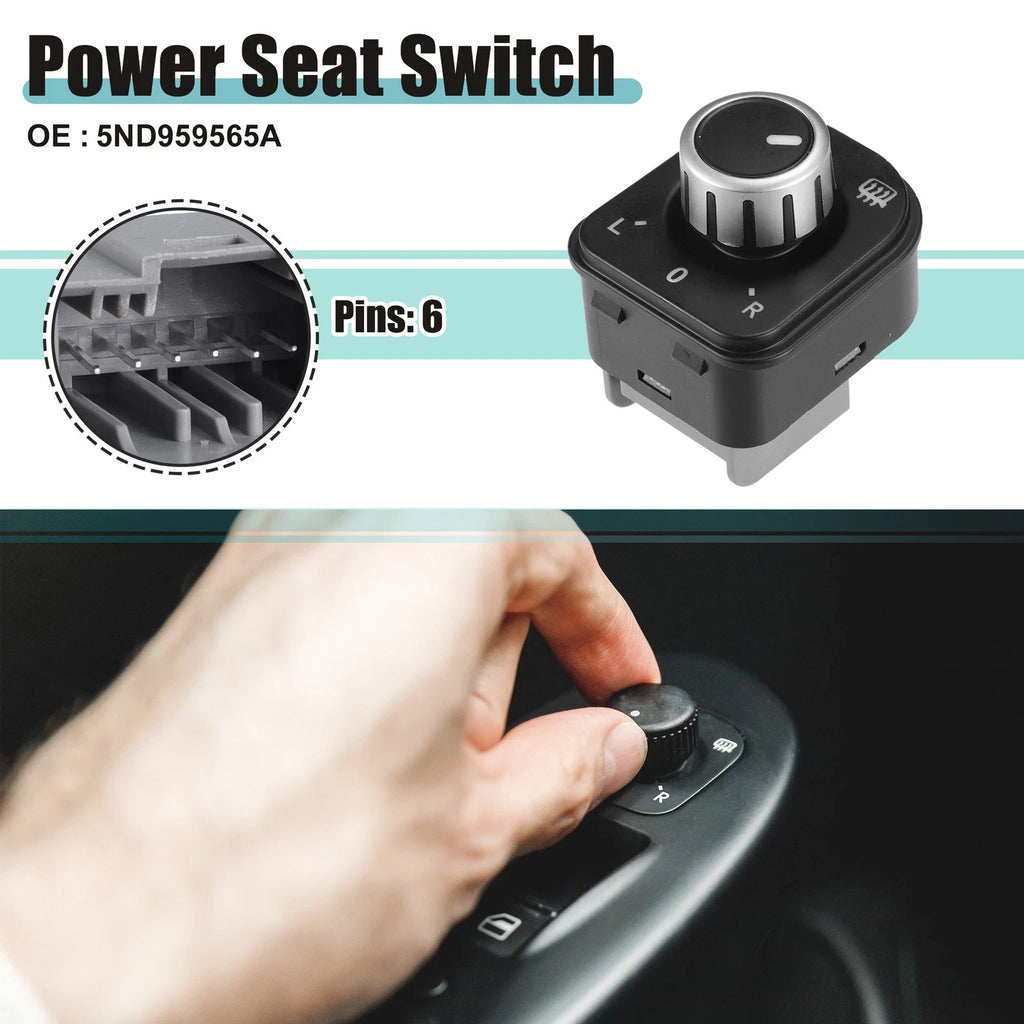 Set of 1 Rear View Mirror Remote Control Switch for Volkswagen (No. 5ND959565A)