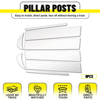 Set of 8 Chrome Look Piano Pillar Post Door Trim for Toyota Camry (2018–2024)