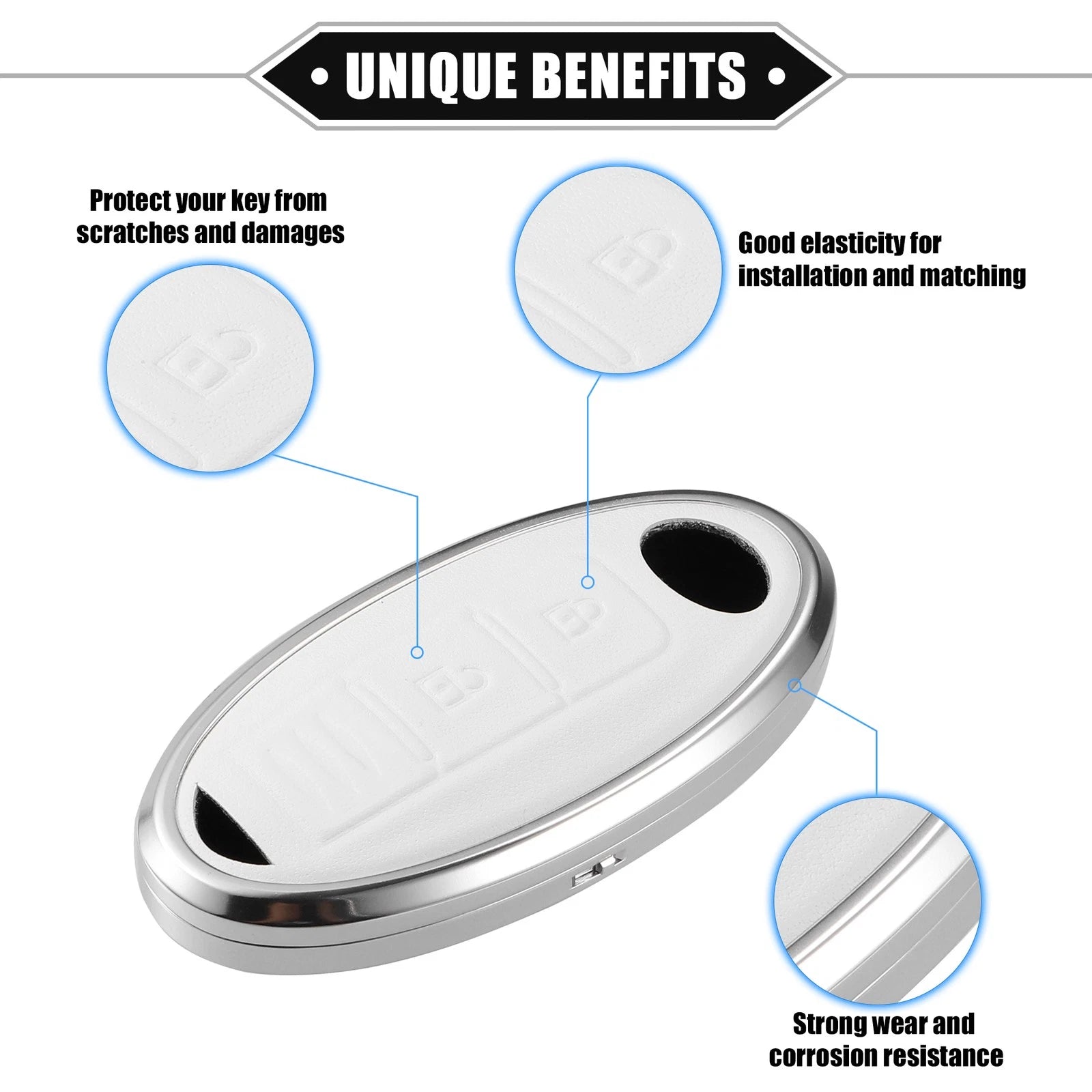 Set of 3 Button Remote Key Fob Cover Case for Nissan Elgrand 