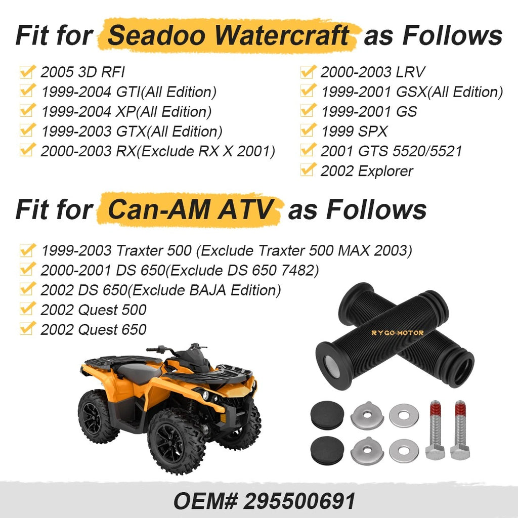 Handlebar Hand Grip Kit for Seadoo 3D GTI GTX GSX GTS XP RX LRV GS SPX (1996–2006) 295500691