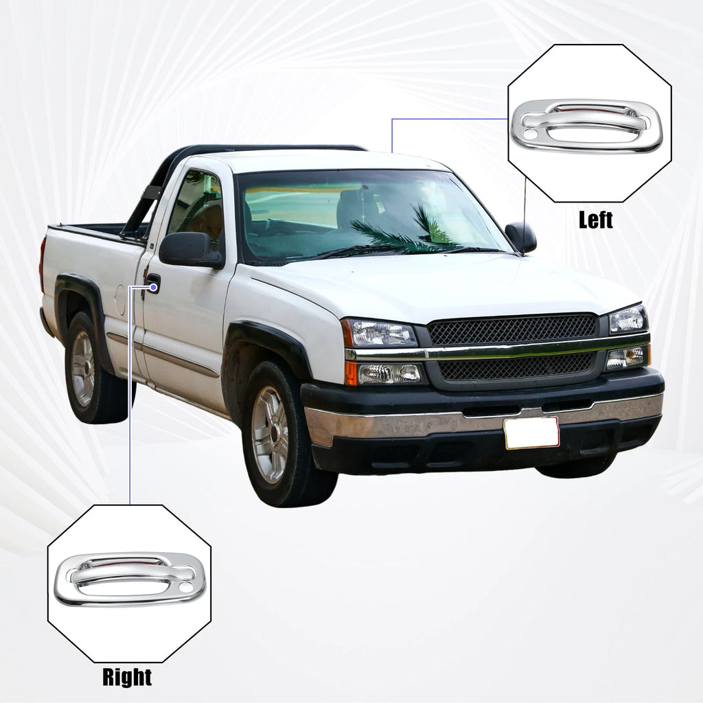 2X Exterior Door Handle Cover for Chevrolet Tahoe (2000–2006) 2 Keyhole