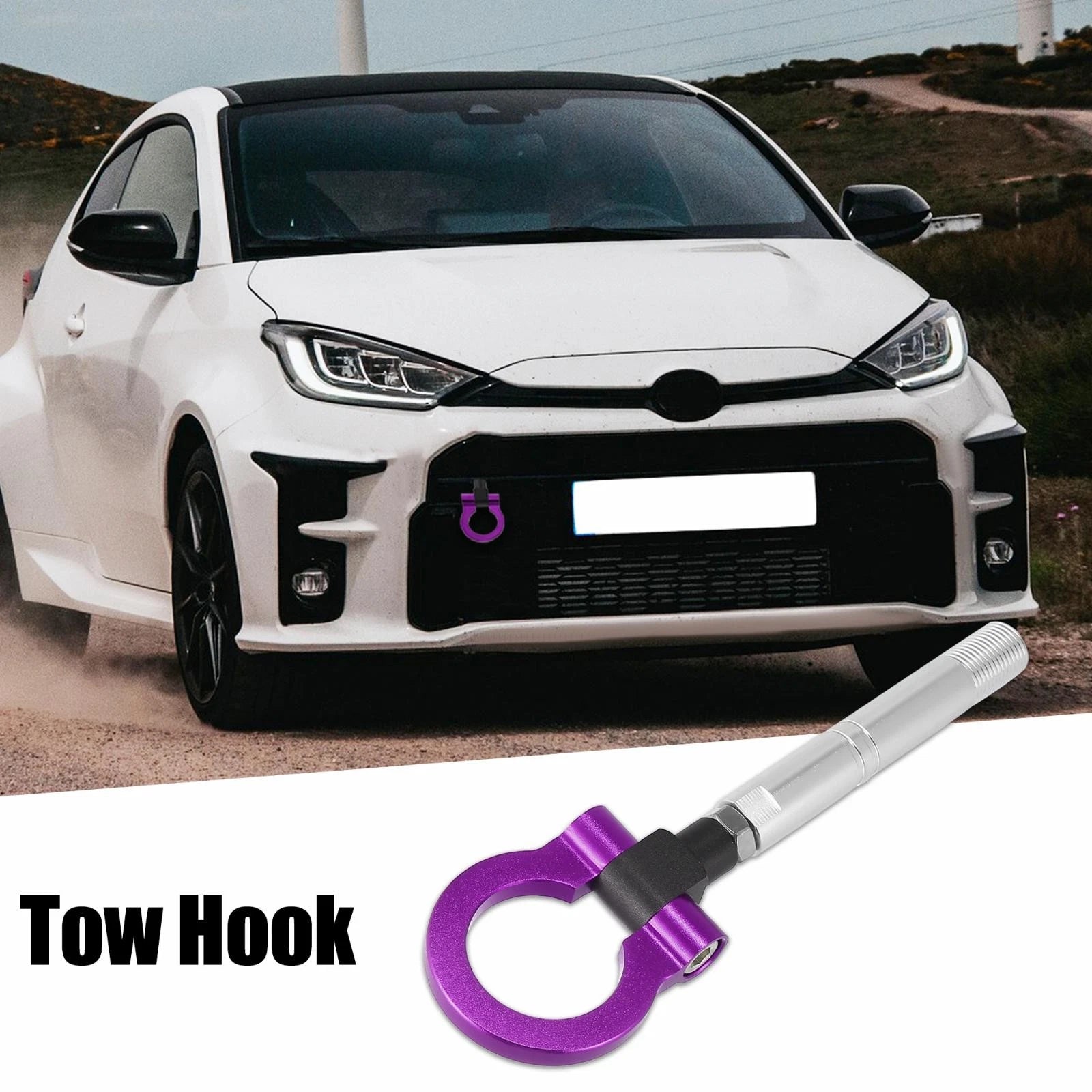 Tow Hook Trailer Ring for Toyota Avanza (2010–2023) - Purple