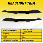 Pair Headlight Grille Lower Molding Trim for Honda Accord (2021–2022)