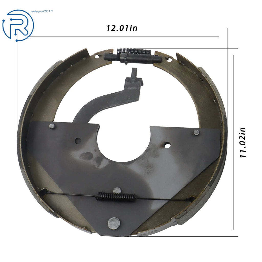 2X Backing Plate Brake Assembly for Mobile Home Trailer (3.15" Center Bore, 12" x 2")