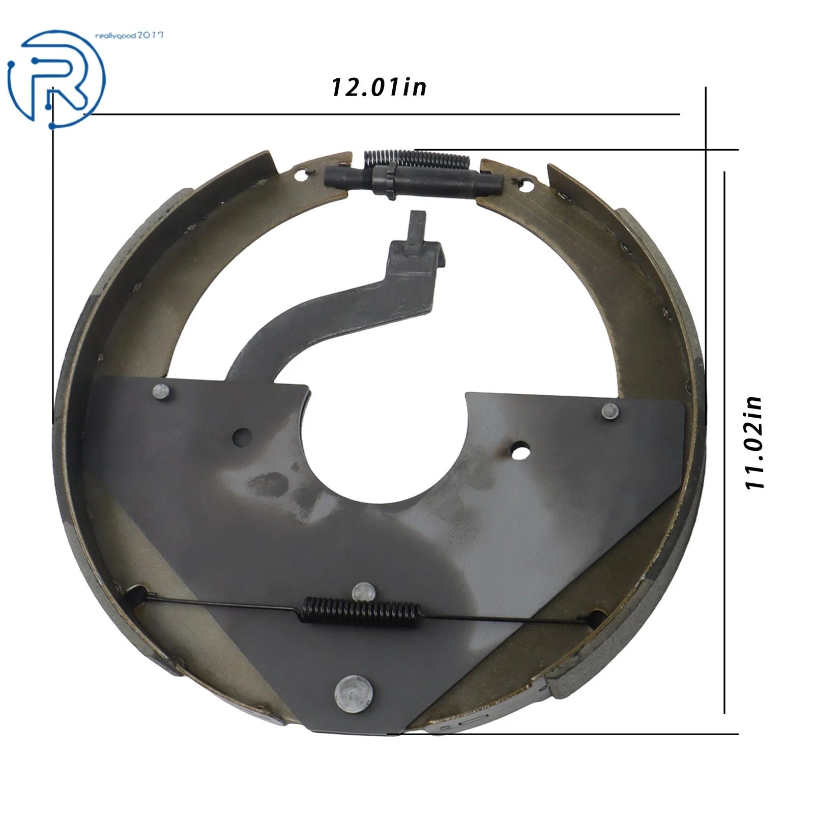 2X Backing Plate Brake Assembly for Mobile Home Trailer (3.15" Center Bore, 12" x 2")