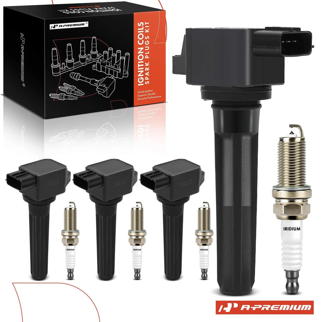 Set of 4 Ignition Coils & Spark Plugs for Mitsubishi 2.0L 
