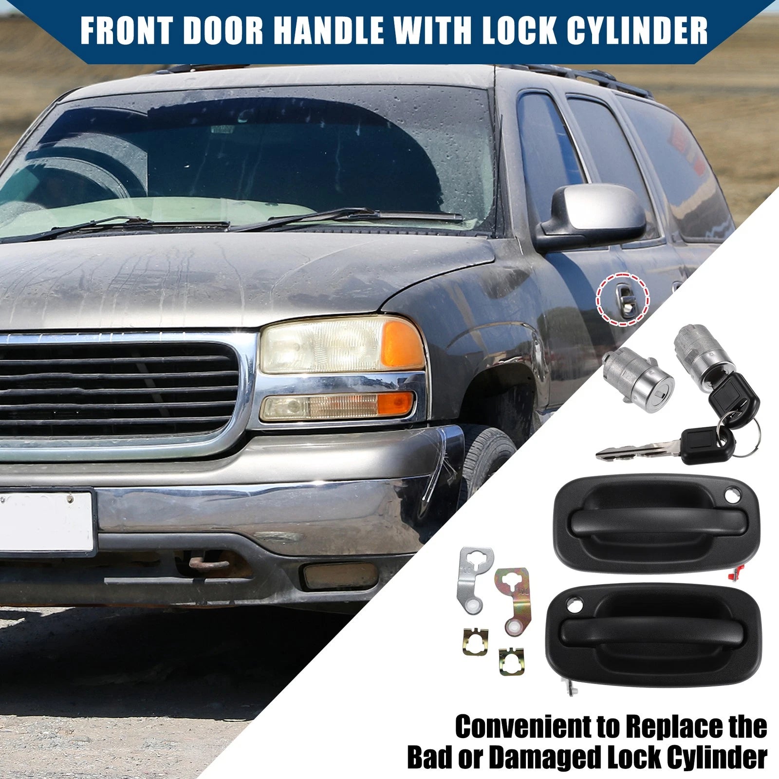 Exterior Door Handle Lock Cylinder for Chevy Silverado, GMC (NO. 15298924)