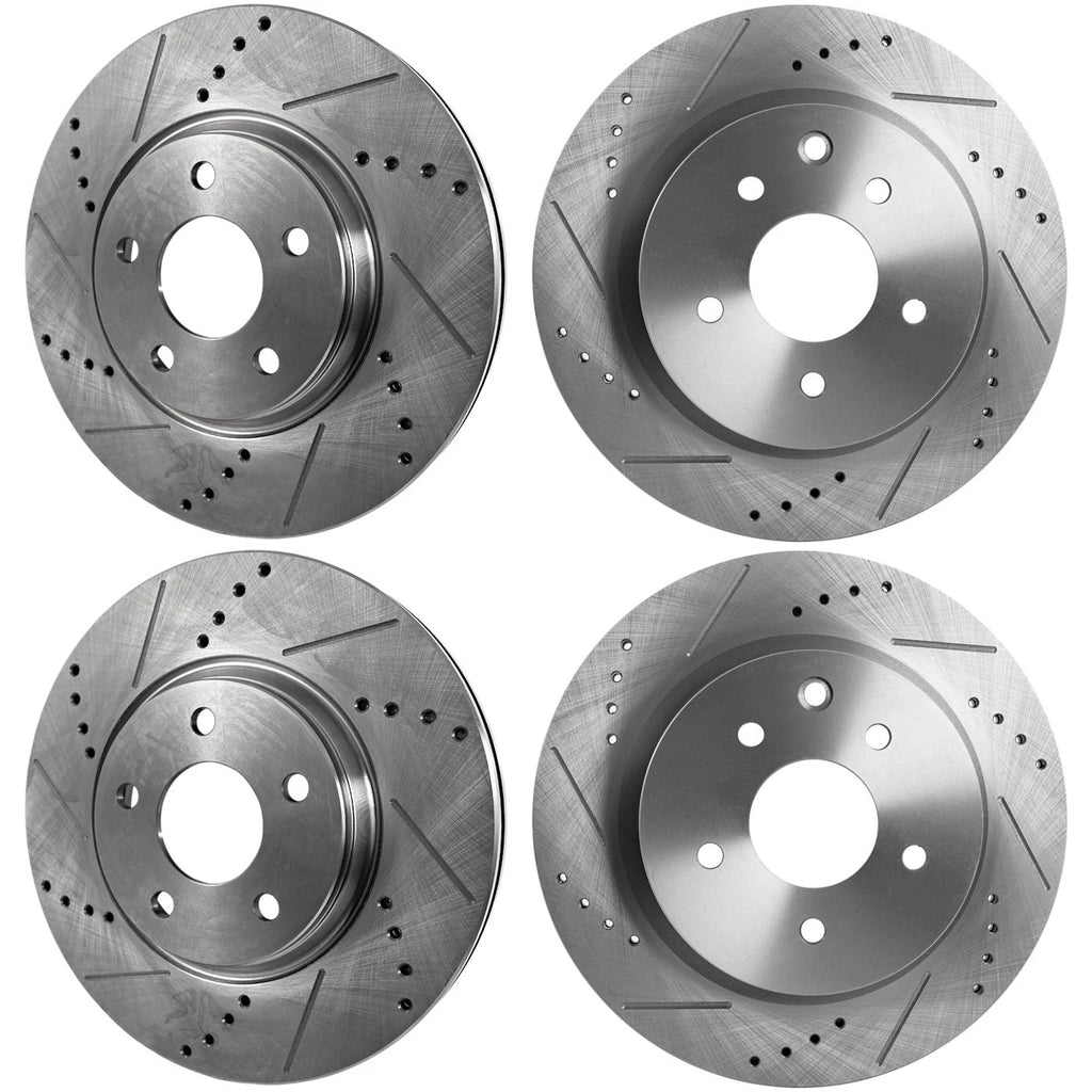 Front & Rear Brake Disc Rotors for Nissan Maxima, 370Z, INFINITI QX50, Q40