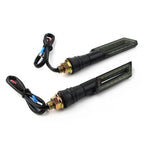 Amber LED Turn Signal Lights for Universal Motorcycle - 12V