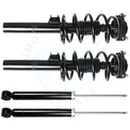 Set of 4 Complete Strut Assembly & Shock Absorbers for Volkswagen Passat Golf (2006–2009)