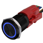 22mm 12V Metal Momentary Push Button Switch with LED Light (IP67)