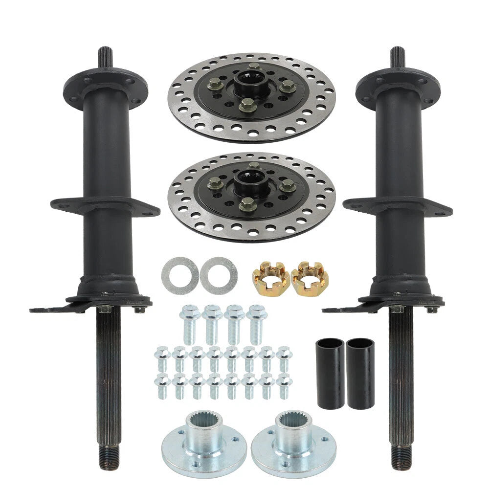 Rear Axle Kit with 3 Stud Hub for Go Kart Golf Cart ATV (Fits 5" Wheels)