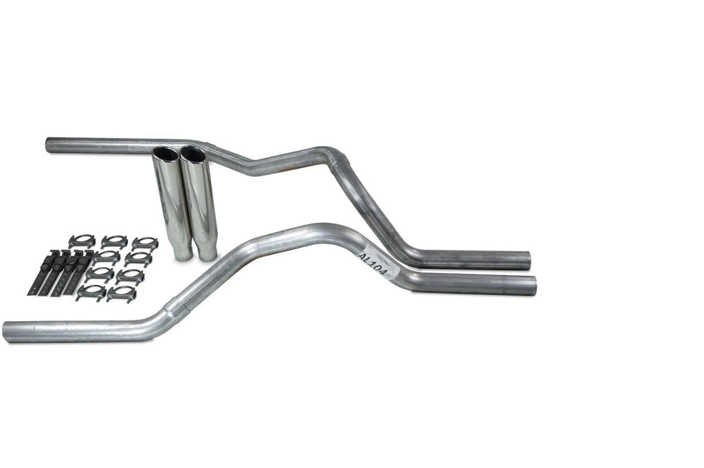 2.5" Dual Exhaust Kit for Dodge Ram 1500 (2009–2018) No Muffler Clamp on Tips