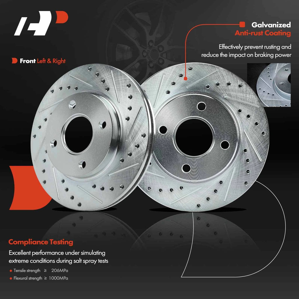 Front Side Drilled Brake Rotors for Ford Focus (2000-2004)