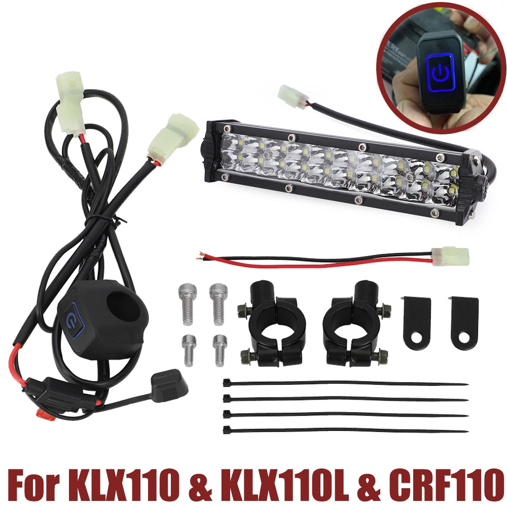 LED Headlight Light Bar Kit for KLX110 & KLX110L & CRF110 (Plug-n-Play)