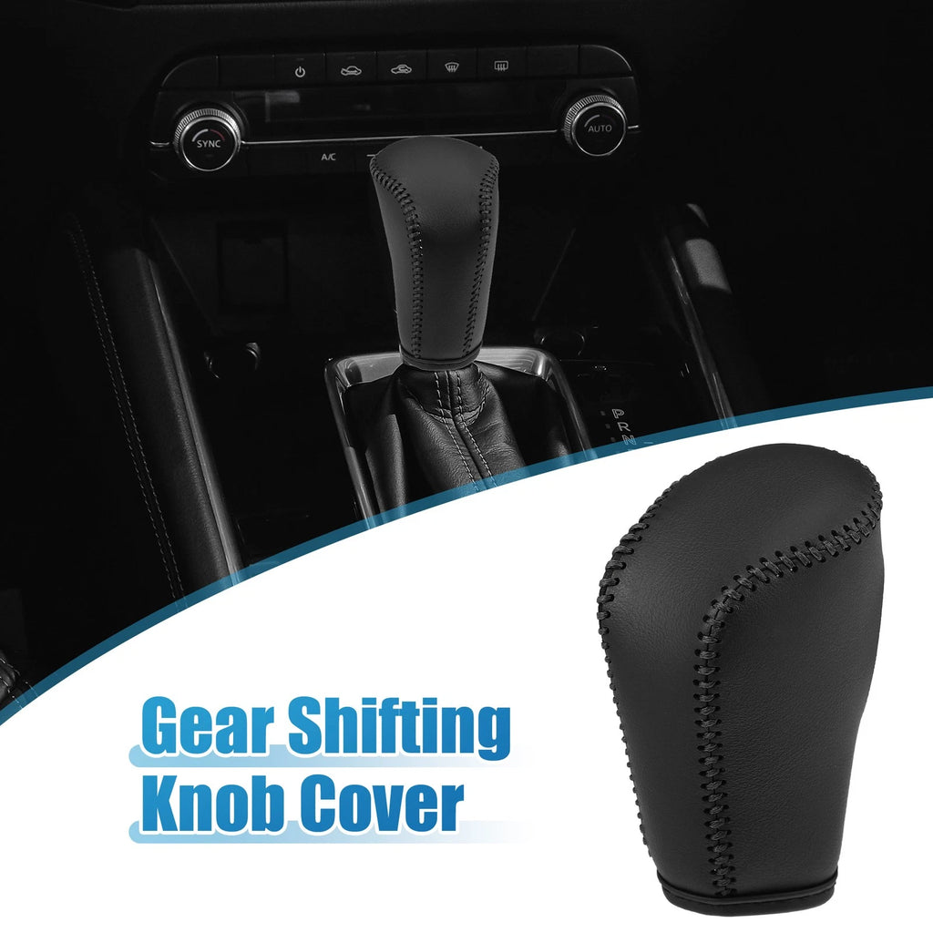 Gear Shifting Knob Cover for Mazda 3 Hatchback (2019–2021) Faux Leather Black