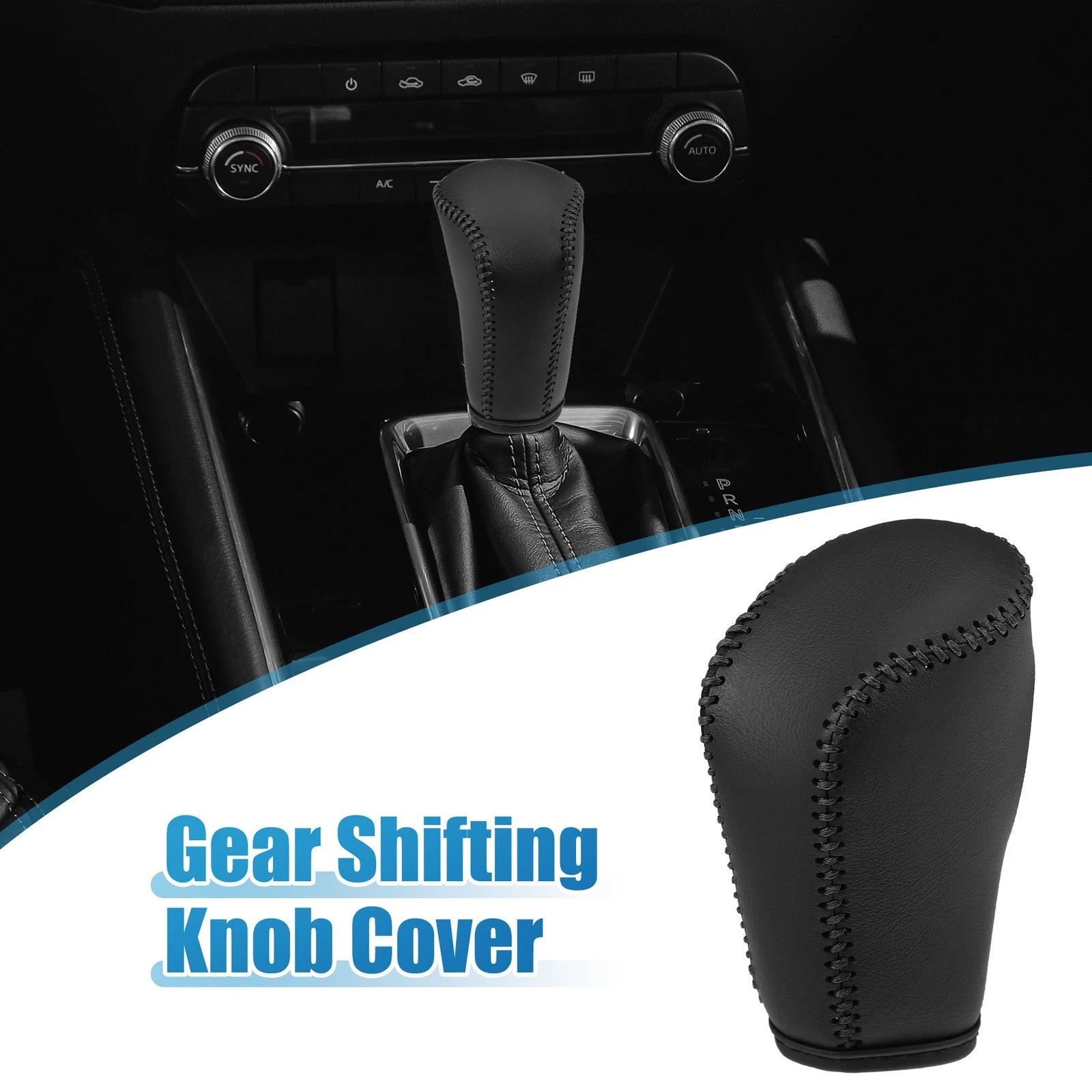 Gear Shifting Knob Cover for Mazda 3 Hatchback (2019–2021) Faux Leather Black