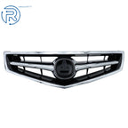 Front Upper Grill for Acura TSX (2006-2008) Black with Chrome Trim