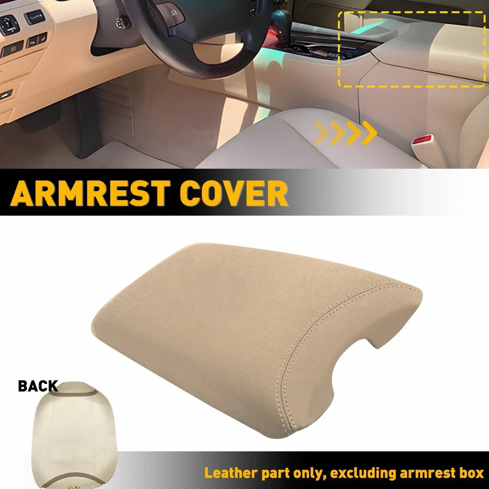 Leather Center Console Armrest Lid Cover for Lexus LS460 (2007–2016) Beige