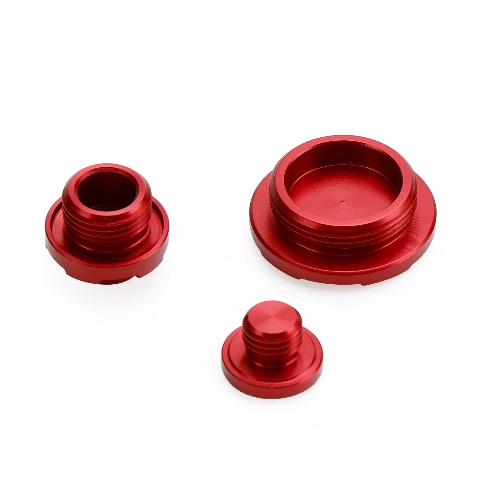 Crankcase Cover Oil Filler Plug Kit Red for Kawasaki KLX450R (2008–2015)