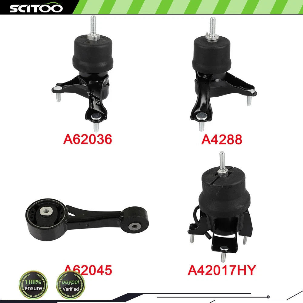 Set of 4 Engine Motor Mounts for Toyota Sienna (2011–2014) 3.5L V6