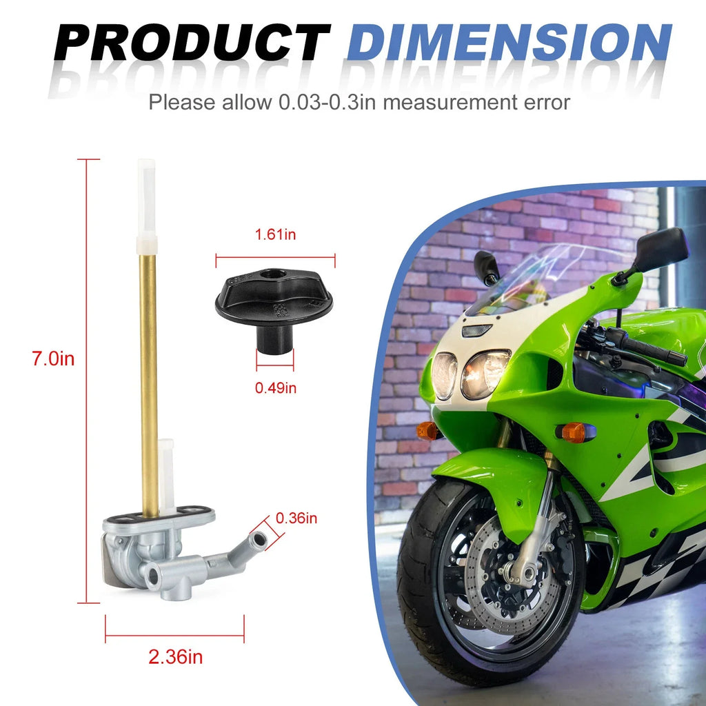 Fuel Tank Petcock w/ Knob for Kawasaki Ninja ZX7R ZX7RR
