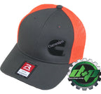 Cummins Trucker Hat for Richardson (Charcoal Gray/Orange) Flex Fit LG/XL