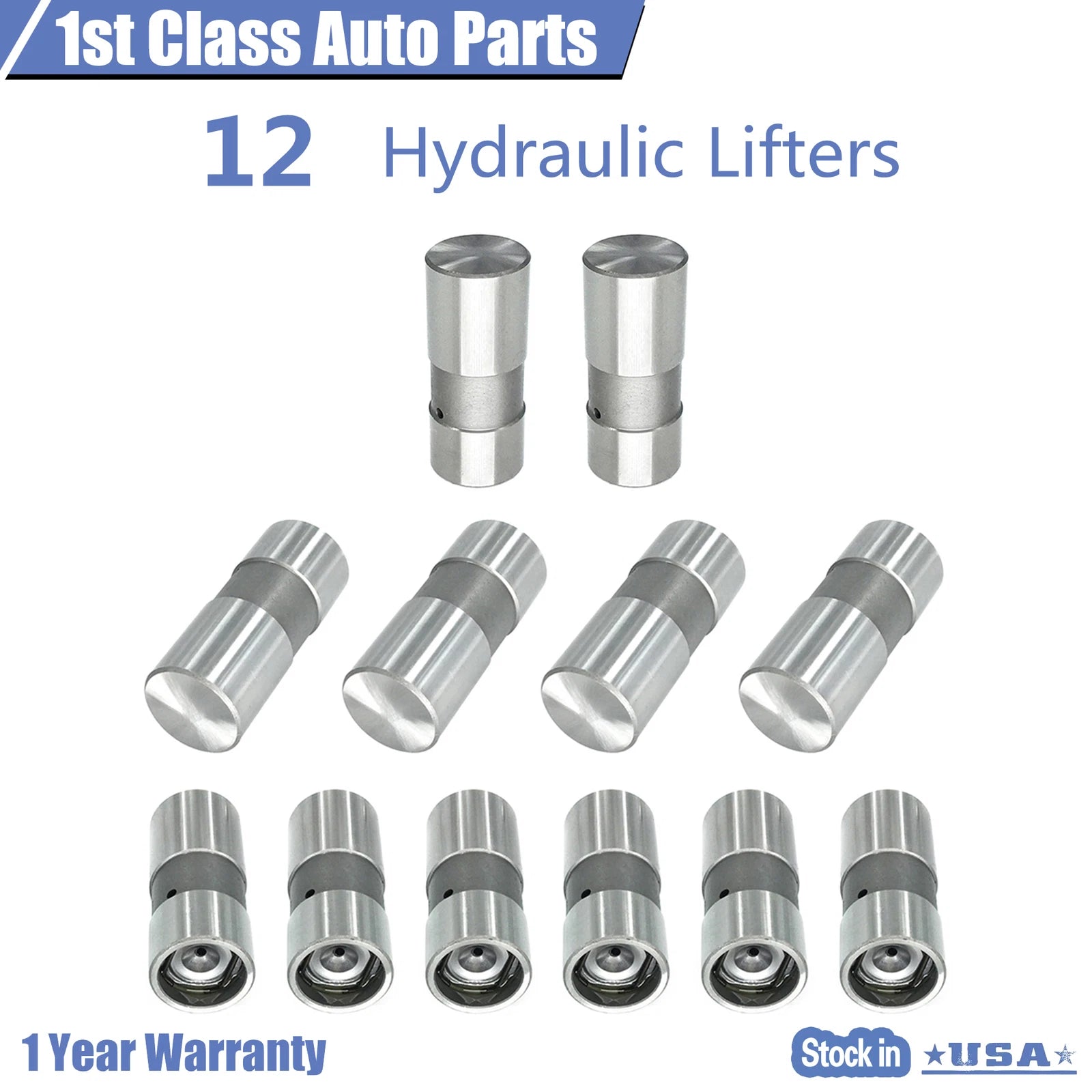 12PCS Hydraulic Valve Lifter Kit for Chevy Astro, Caprice, El Camino, GMC