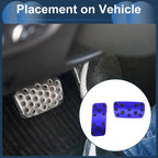 2 Pcs Automatic Foot Accelerator Pedal Covers for Subaru Forester (2006–2018) Blue