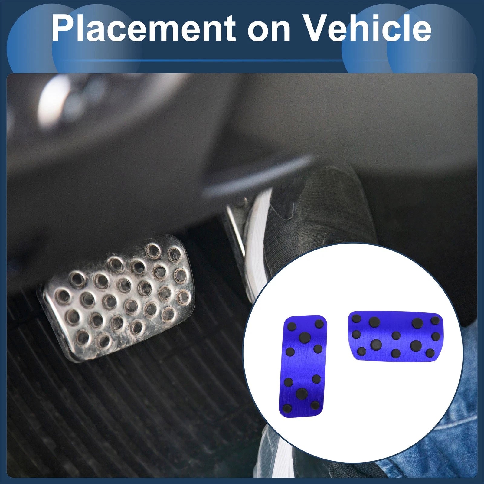2 Pcs Automatic Foot Accelerator Pedal Covers for Subaru Forester (2006–2018) Blue