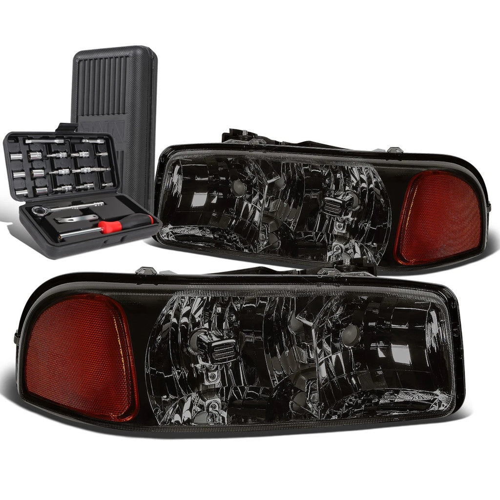 Smoked Amber Signal Headlight Lamp for GMC Sierra 1500 Yukon (1999–2007)