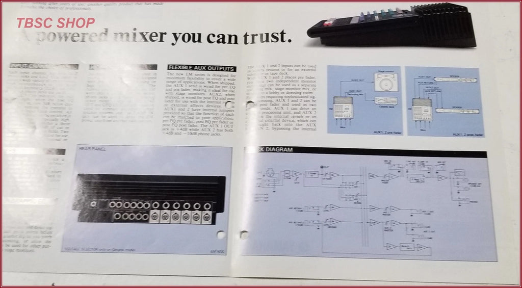 Yamaha EM1400 EM1600 EM1800 Integrated Mixer Sales Brochure
