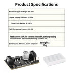 10A Motor Driver XY-MC10 for DC Motors (PWM Control, Thermal Stability)
