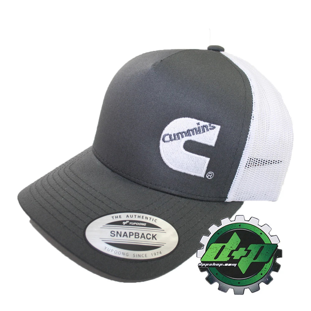 Cummins Trucker Mesh Summer Hat Snapback Gray/White