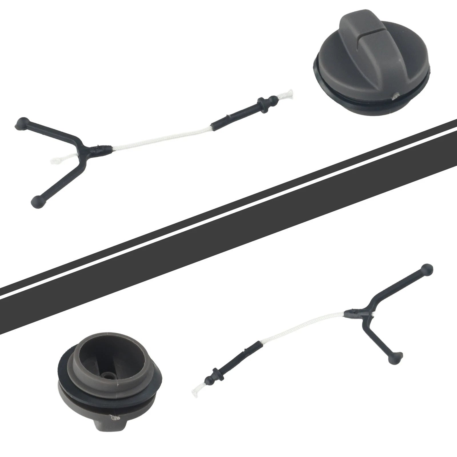 Fuel & Oil Cap Cover Kit for 61 66 266 268 272 Chainsaw (Part 501626602)