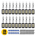 Set of 4 Universal LED White Underbody Light Underglow Lamps Kit