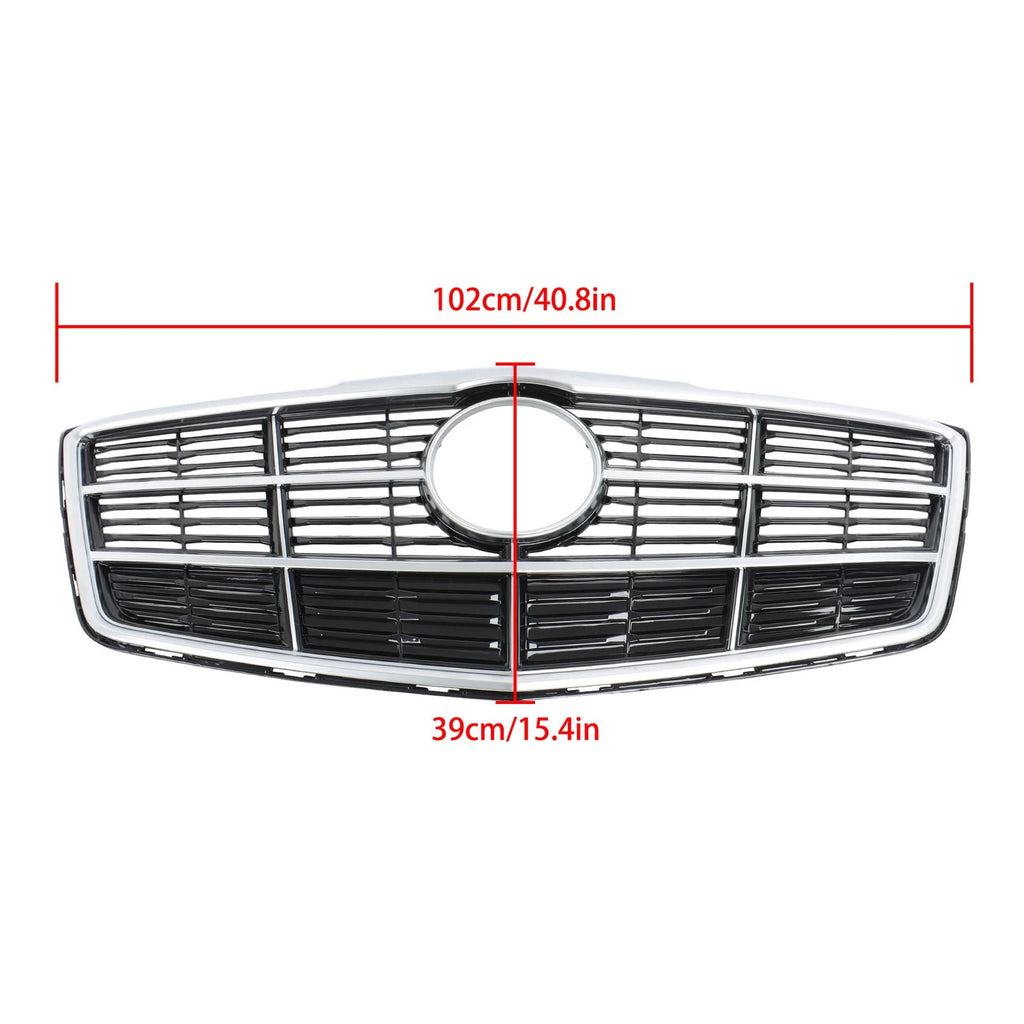 Chrome Black Front Bumper Hood Grille for Cadillac CTS (2014–2019)