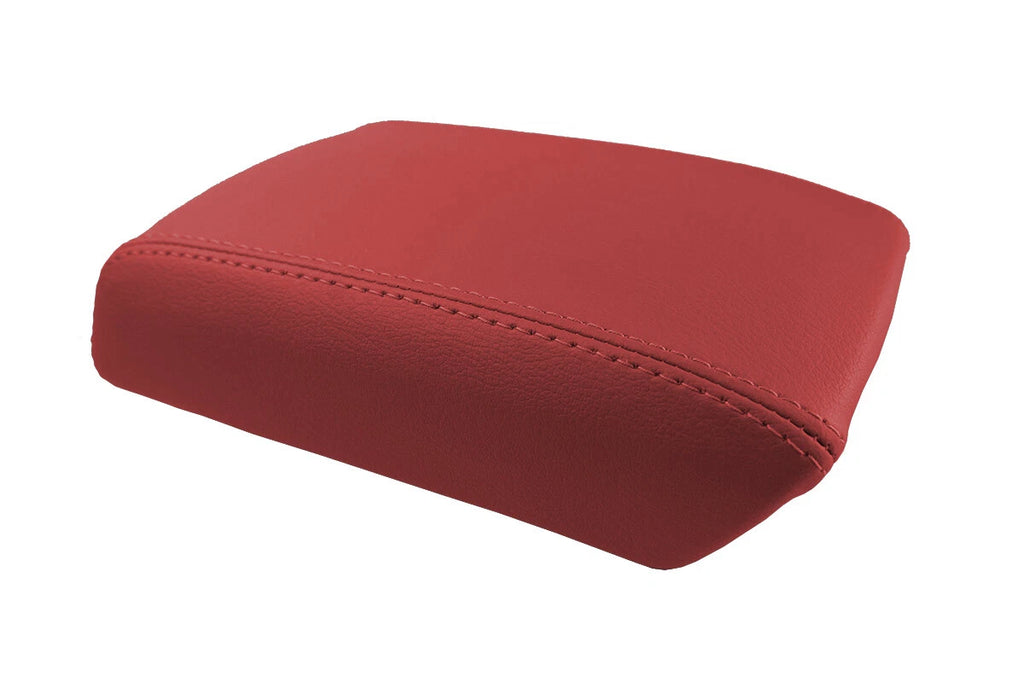 Leather Console Lid Armrest Cover for Hyundai Tiburon (2003–2008) Red