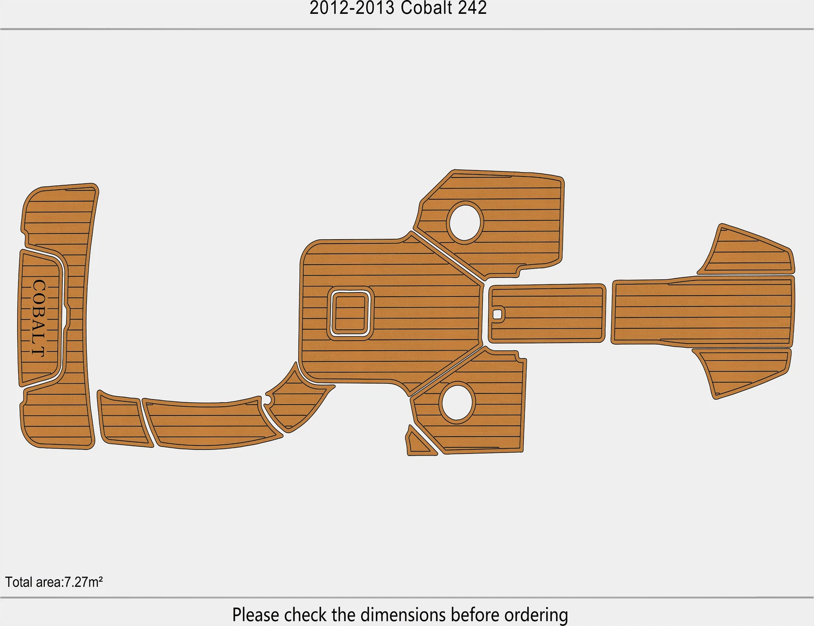 EVA Pad for Cobalt 242 Swim Platform Cockpit (2013)
