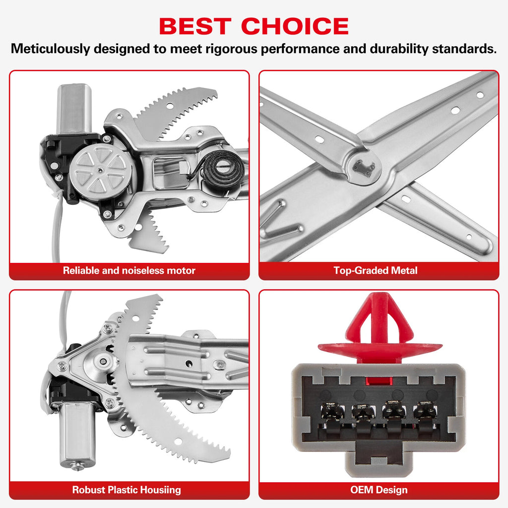 Power Window Regulator with Motor for Honda Civic Coupe (1996–2000)