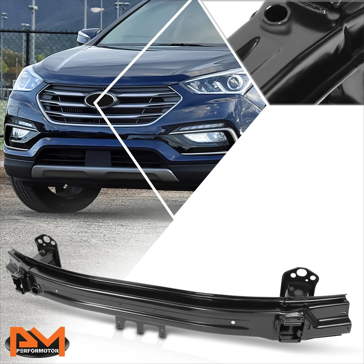 Front Bumper Reinforcement Impact Absorber for Hyundai Santa Fe XL (2017–2019)