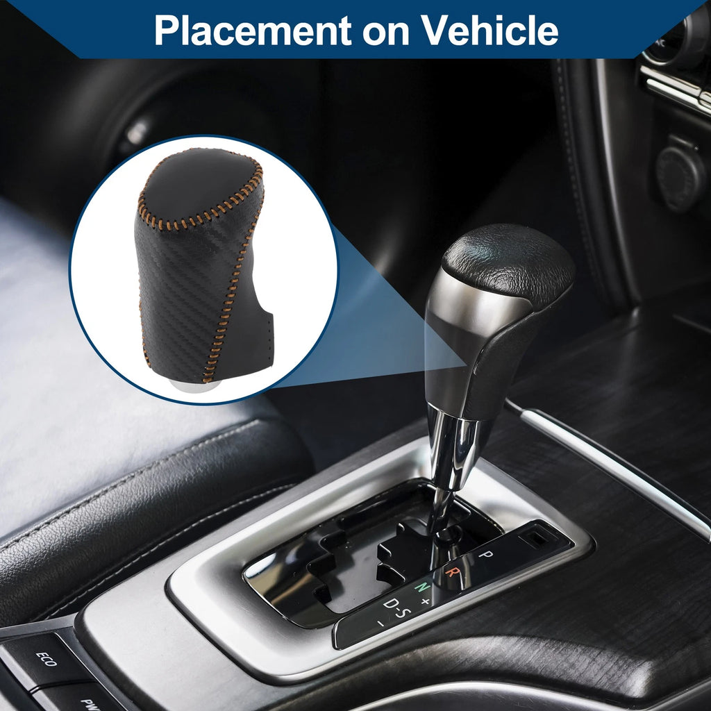 Gear Shift Knob Cover for Chevrolet Equinox (2018–2023) Black Carbon Fiber