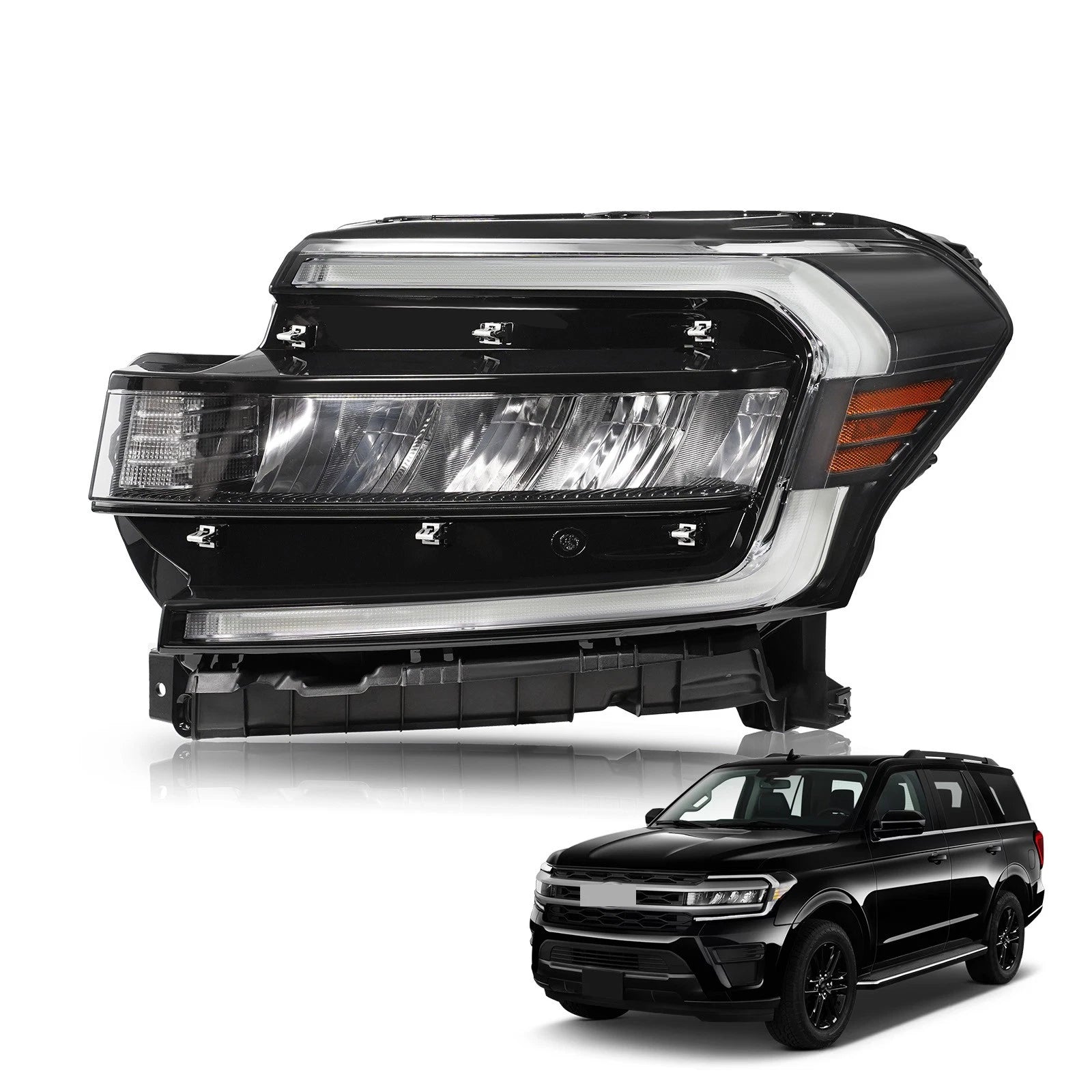 Full LED Headlight for Ford Expedition (2022–2024) - Left Side, Black Trim