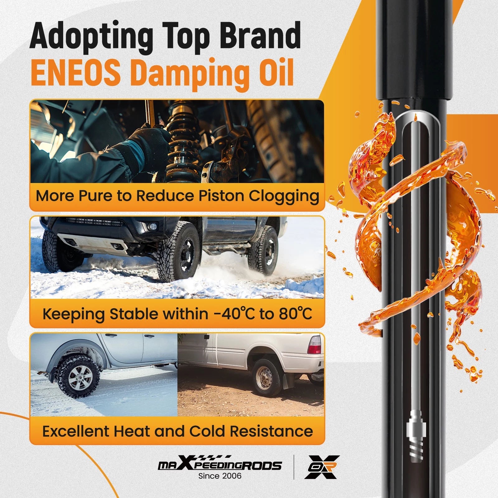 Rear Shock Absorbers Pair for Toyota Tundra (2000–2006)
