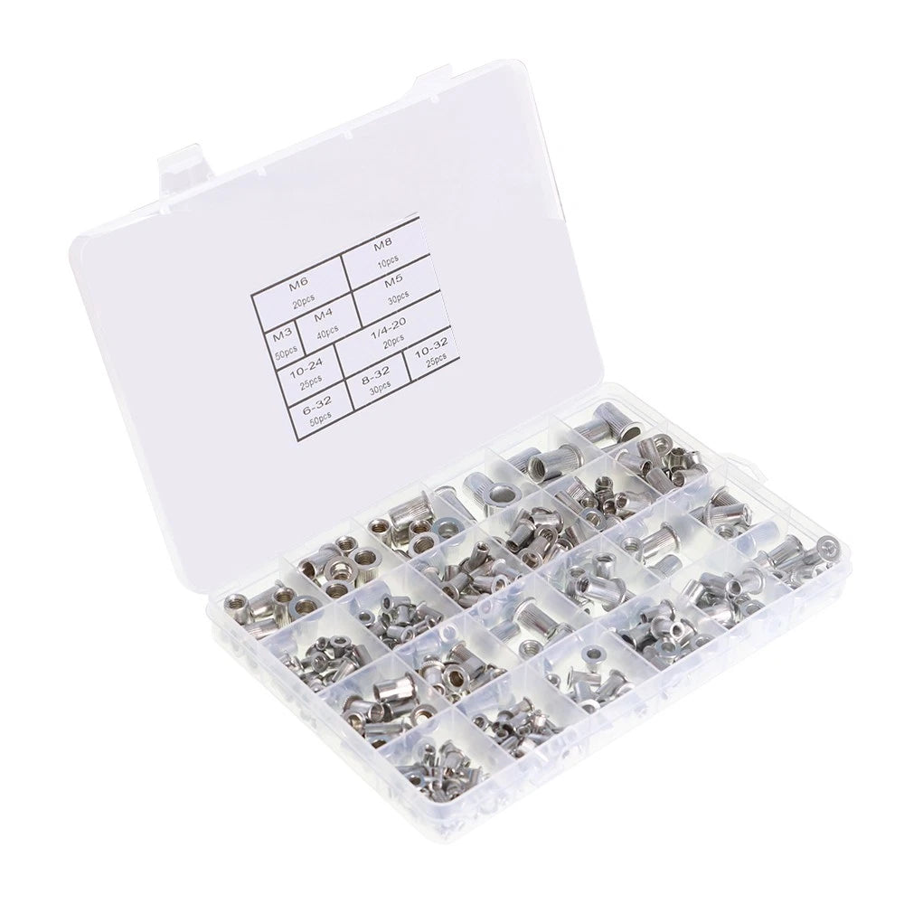 Set of 300 Zinc Steel Rivet Nuts for Various Applications