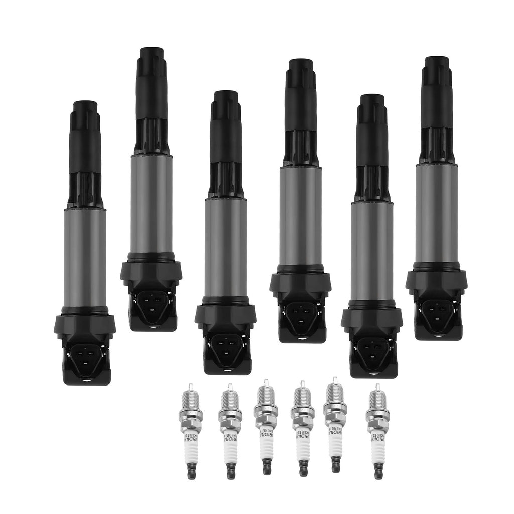 6X Ignition Coil & Spark Plug Pack for BMW 320i 325Ci 330i 525i M3 X3 (2000–2006) UF522